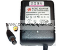 AC ADAPTER 9.6Vdc 650mA +(-) 2x5.5mm 110vac Used CLASS 2 TRANSFO AC ADAPTER 9.6Vdc 650mA +(-) 2x5.5mm 110vac Used CLASS 2 TRANSFO